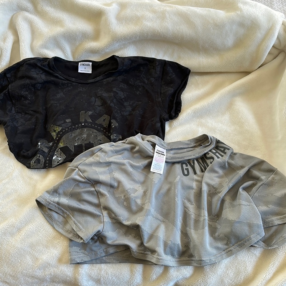 Gymshark crop tops the black one was a limited edition collab! *selling both